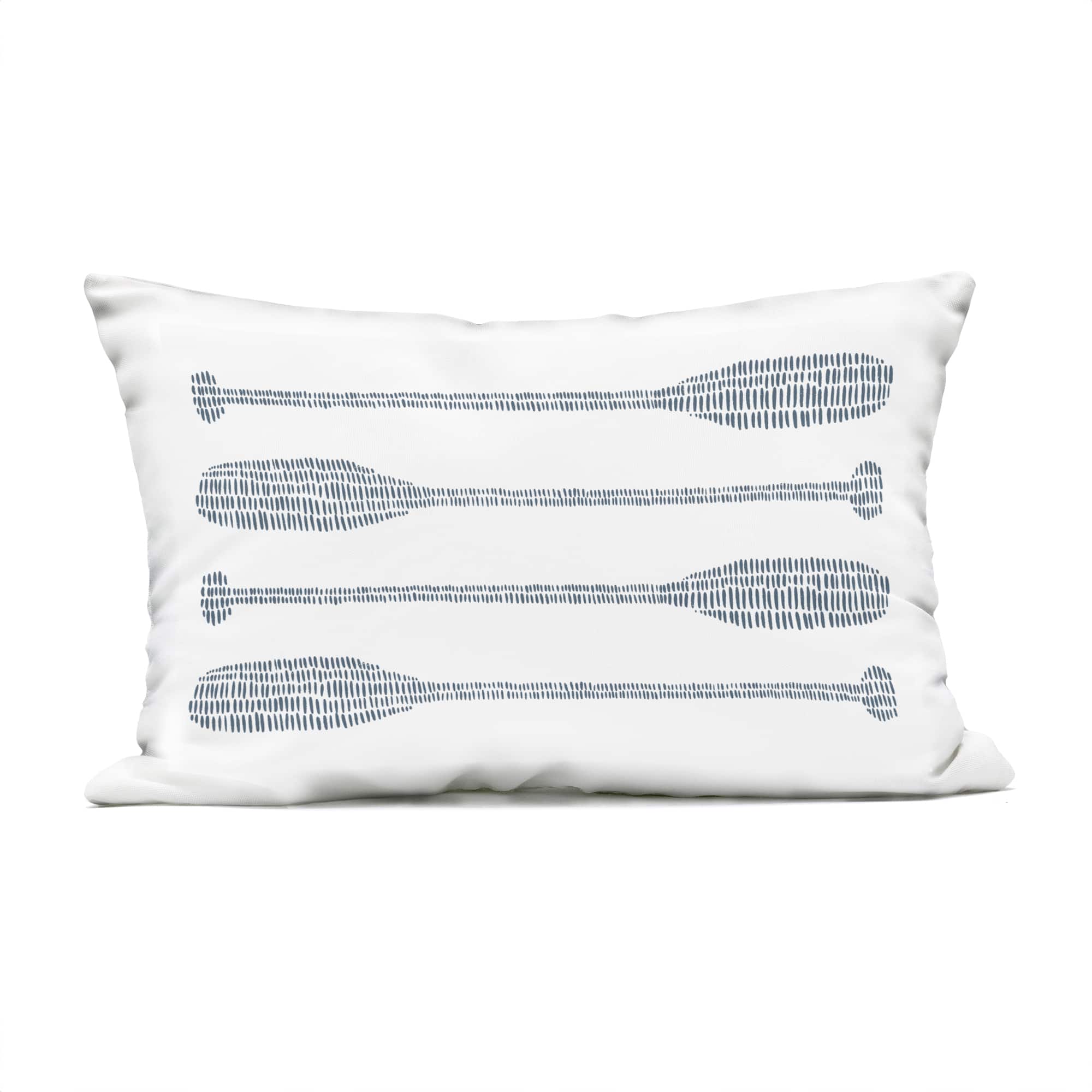 Stupell Industries 14" x 20" Minimal Boat Oars Outdoor Print Throw Pillow